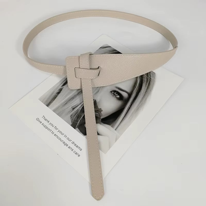 Designer Belts for Women High Quality Knot Soft Pu Leather Long Waistband Female Waist Wide Coat Corset Belt Cummerbunds