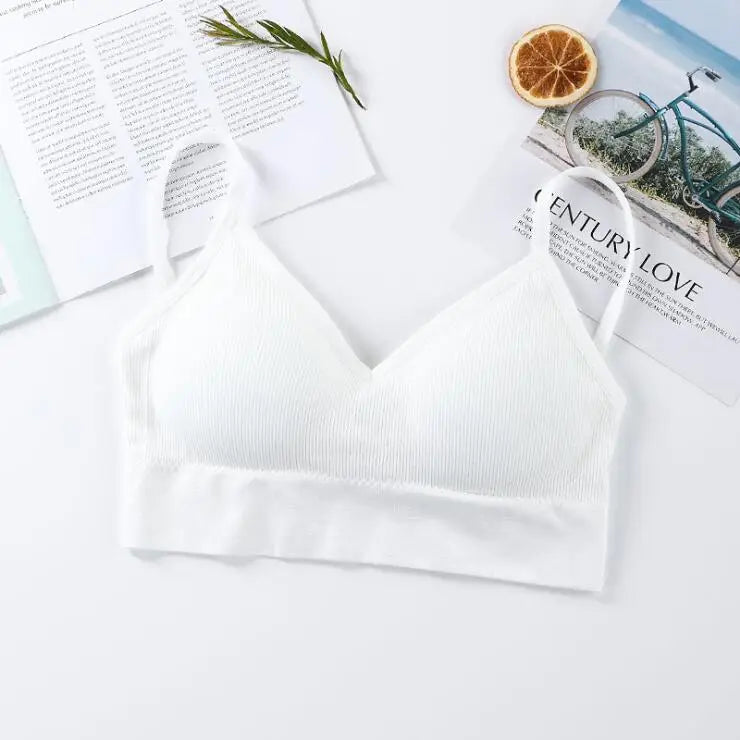 Women Tank Crop Tops Seamless Underwear Beauty Back Sports Lingerie Padded Cropped Female Crop Tops Sexy Camisole Femme