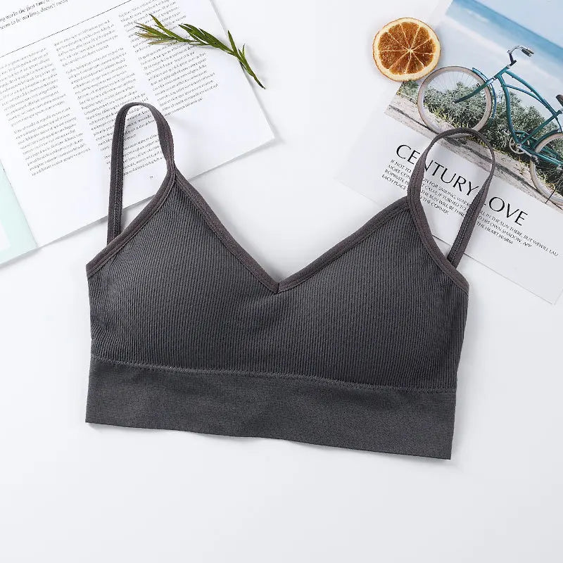 Women Tank Crop Tops Seamless Underwear Beauty Back Sports Lingerie Padded Cropped Female Crop Tops Sexy Camisole Femme