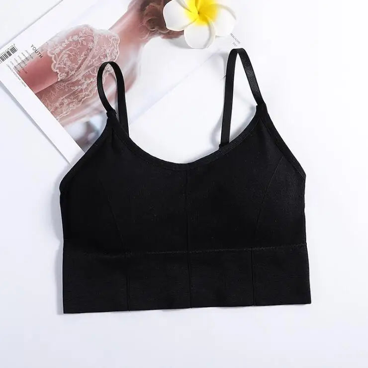 Women Tank Crop Tops Seamless Underwear Beauty Back Sports Lingerie Padded Cropped Female Crop Tops Sexy Camisole Femme
