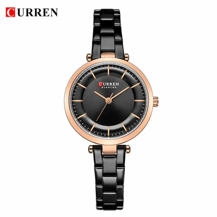 Chic rose-gold women’s watch featuring a slim bracelet and timeless design for everyday wear.