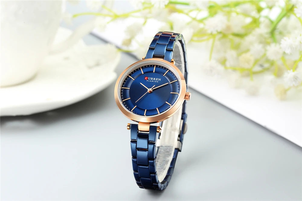 Chic rose-gold women’s watch featuring a slim bracelet and timeless design for everyday wear.