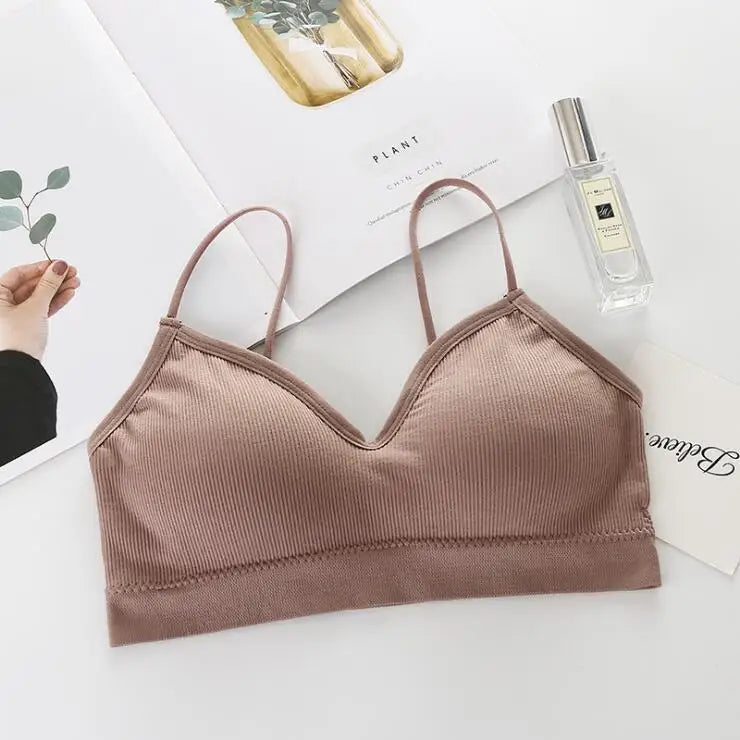 Women Tank Crop Tops Seamless Underwear Beauty Back Sports Lingerie Padded Cropped Female Crop Tops Sexy Camisole Femme