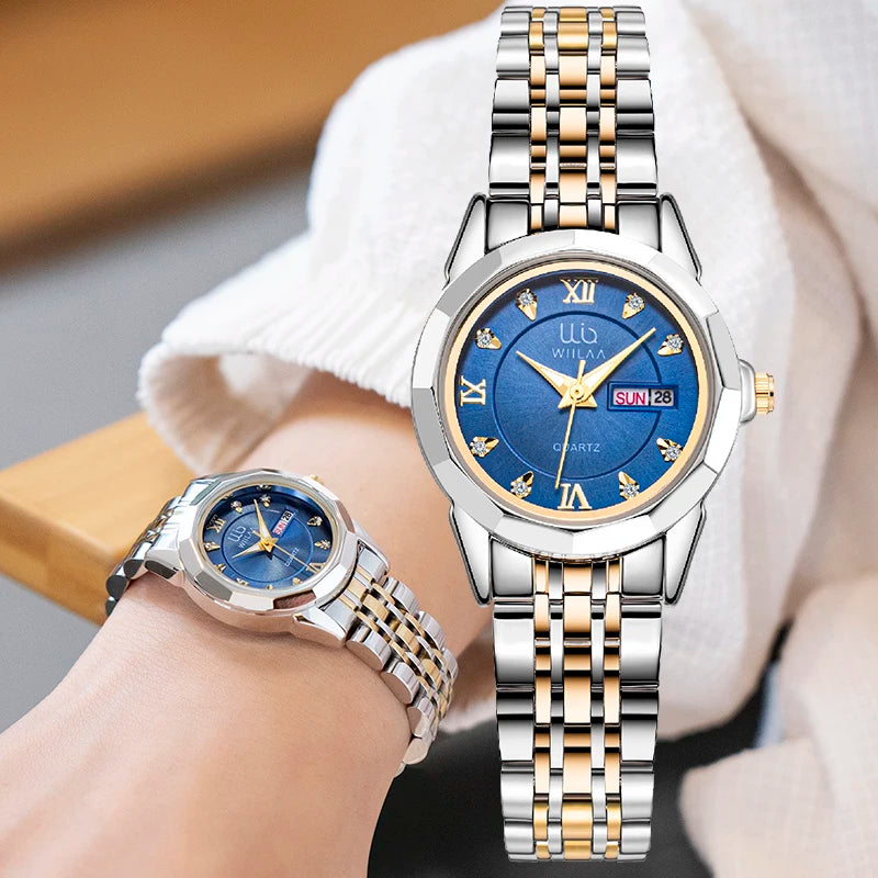 Women Watches 2025 Top Brand Luxury Stainless Steel Band High Quality Ladies Wrist Watches For Female Clock Women Quartz Watch