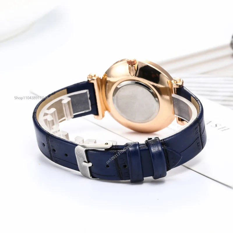 Watches for Women Female Luxury Temperament Ladies Watch Leather Belt Watch Analog Quartz Watch Reloj Mujer Montre Femme