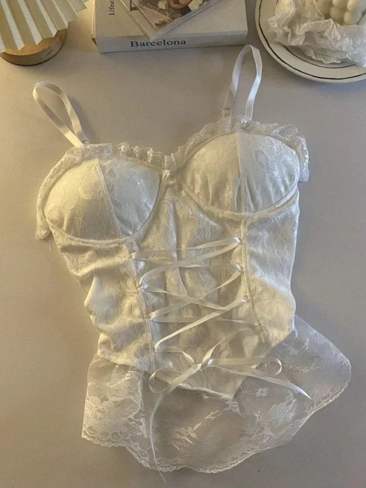 Clothes blouses sexy crop tops women corset lace bandage T-shirt camisole woman sling tank top fashion sleeveless waistcoat