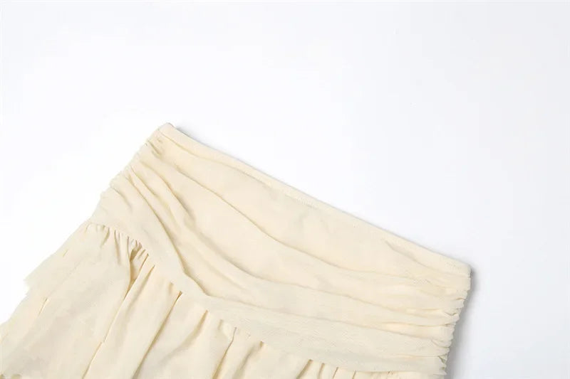 Woman Clothing 2 Pieces Set Dresses Backless Halter Top and Ruffle Long Skirt Elegant Summer Vacation Outfits P94-DH38