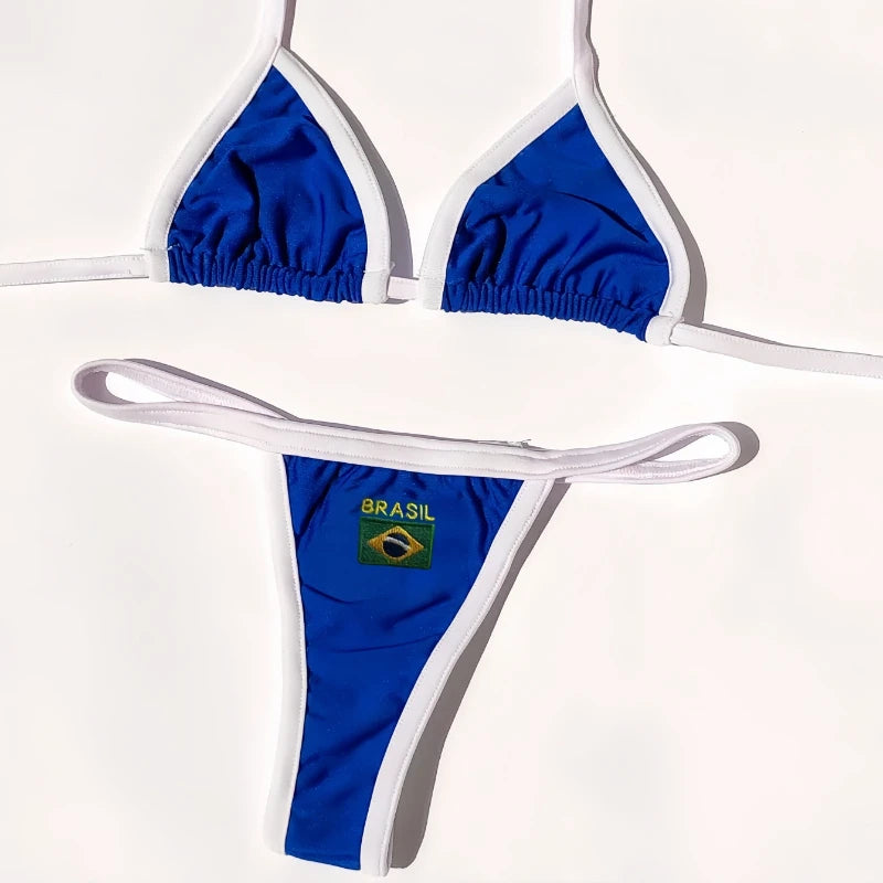 2025 Short Women's Summer Set Underwear Beach Sexy Clothing Y2K Women's Set Brazilian Embroidery